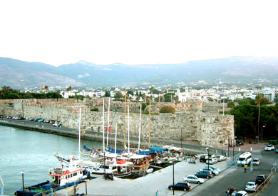 Kos vue sur le kastro
